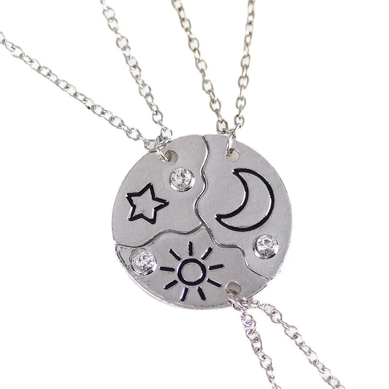 Simple Style Star Alloy Inlay Rhinestones Women'S Pendant Necklace