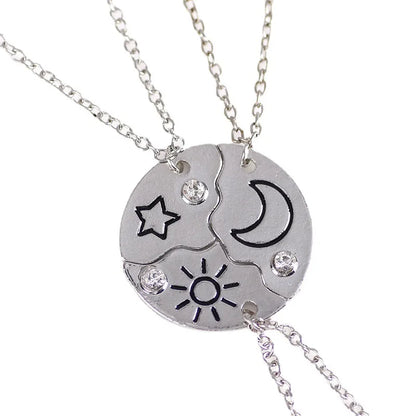 Simple Style Star Alloy Inlay Rhinestones Women'S Pendant Necklace