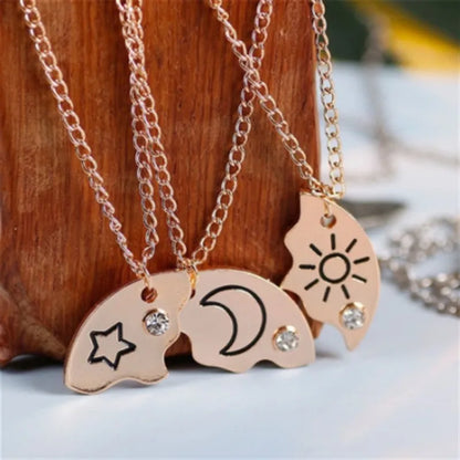 Simple Style Star Alloy Inlay Rhinestones Women'S Pendant Necklace