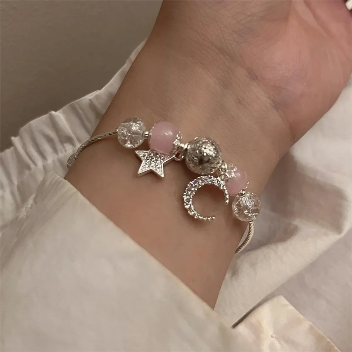 Simple Style Star Alloy Inlay Zircon Women's Bracelets