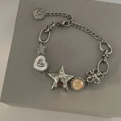 Simple Style Star Alloy Inlay Zircon Women'S Bracelets