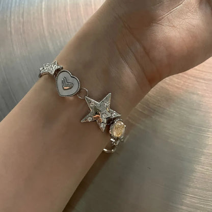 Simple Style Star Alloy Inlay Zircon Women'S Bracelets