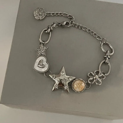 Simple Style Star Alloy Inlay Zircon Women'S Bracelets