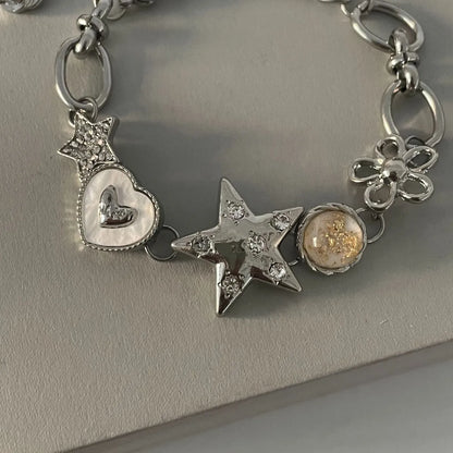 Simple Style Star Alloy Inlay Zircon Women'S Bracelets