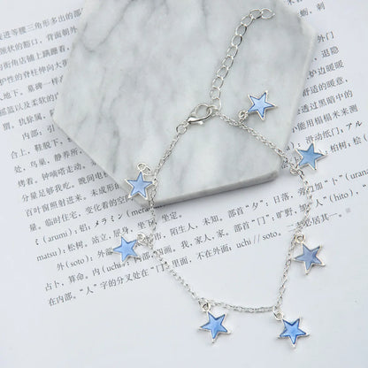 Simple Style Star Alloy Luminous Women's Anklet