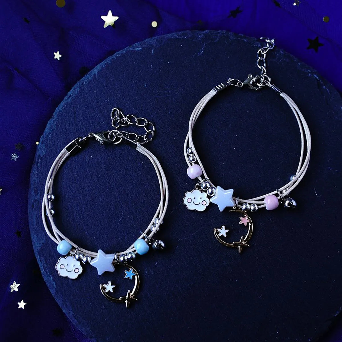 Simple Style Star Alloy Metal Bracelets