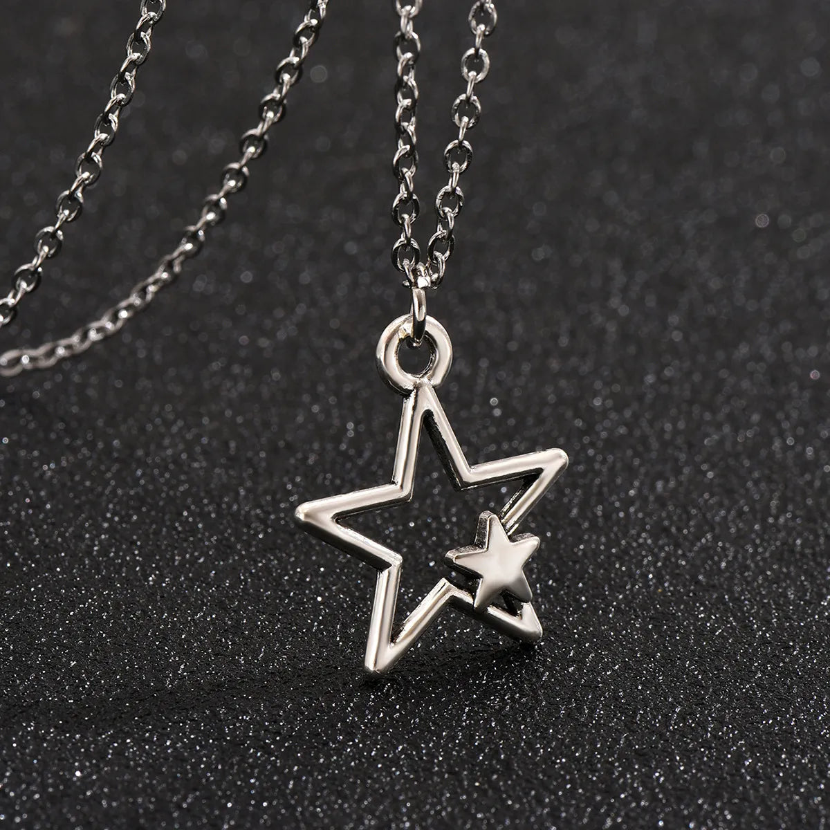 Simple Style Star Alloy Plating Gold Plated Women'S Pendant Necklace