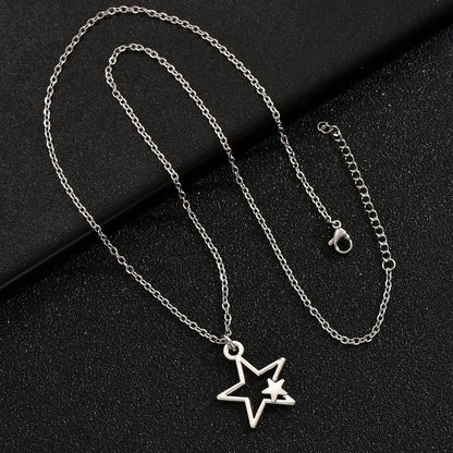 Simple Style Star Alloy Plating Gold Plated Women'S Pendant Necklace