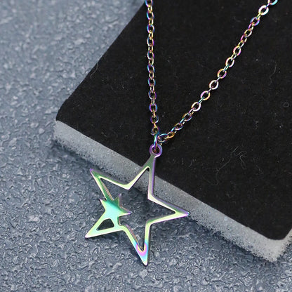 Simple Style Star Alloy Plating Gold Plated Women'S Pendant Necklace