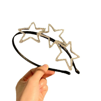 Simple Style Star Cloth Inlay Zircon Hair Band