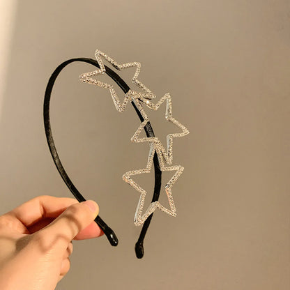 Simple Style Star Cloth Inlay Zircon Hair Band