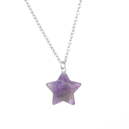 Simple Style Star Crystal Handmade Pendant Necklace 1 Piece