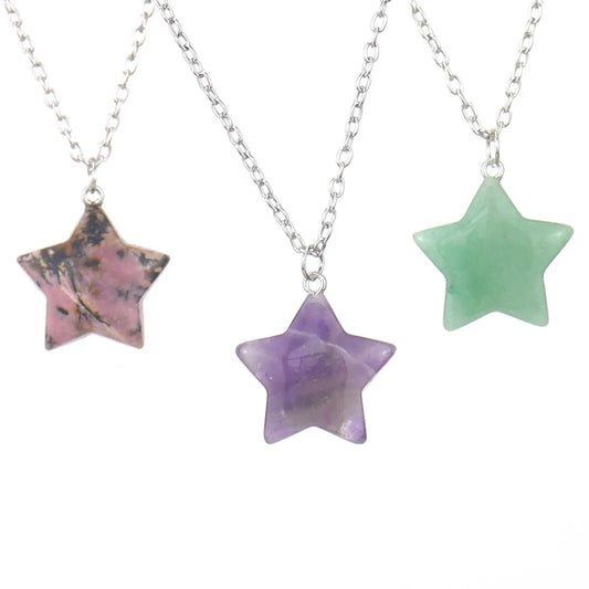 Simple Style Star Crystal Handmade Pendant Necklace 1 Piece