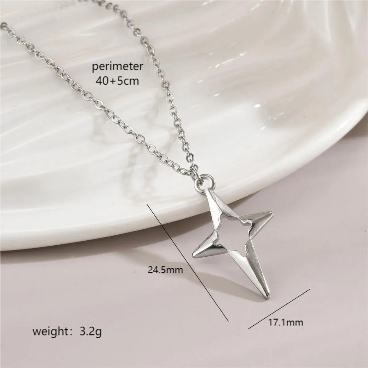 Simple Style Star Heart Shape Bow Knot Stainless Steel Polishing Plating 18k Gold Plated Pendant Necklace