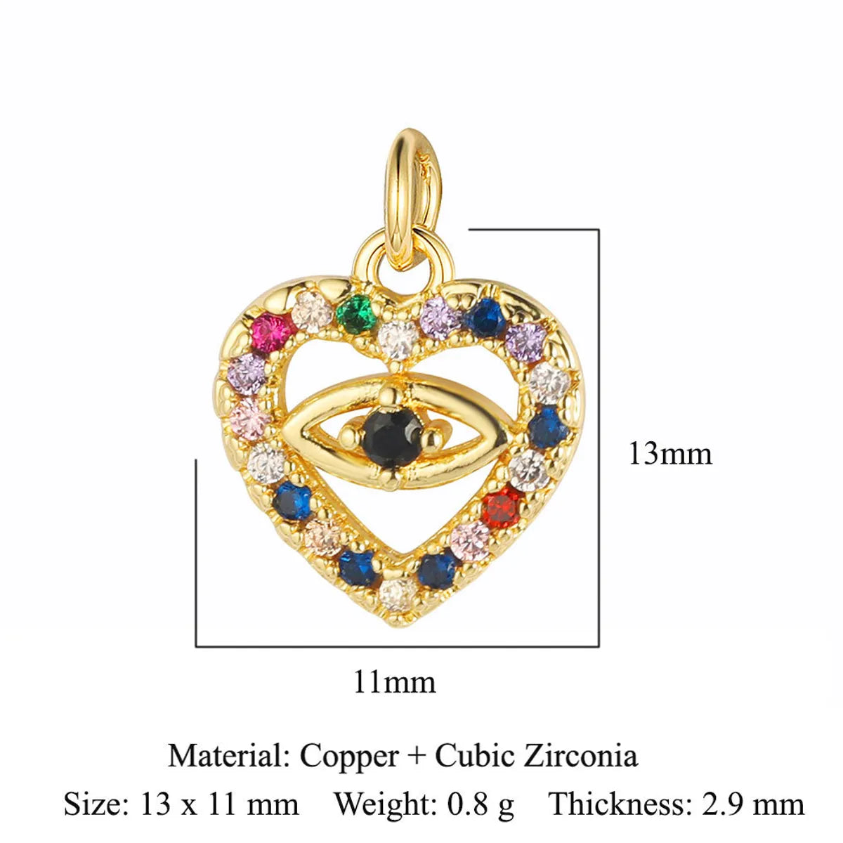 Simple Style Star Heart Shape Copper Plating Inlay Zircon Gold Plated Silver Plated Charms Jewelry Accessories