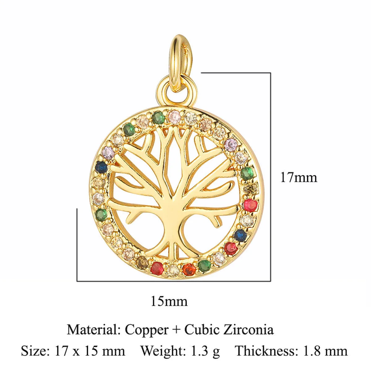 Simple Style Star Heart Shape Copper Plating Inlay Zircon Gold Plated Silver Plated Charms Jewelry Accessories