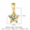 Simple Style Star Heart Shape Copper Plating Inlay Zircon Gold Plated Silver Plated Charms Jewelry Accessories