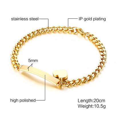 Simple Style Star Heart Shape Crown 304 Stainless Steel Zircon Bracelets In Bulk