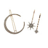 Simple Style Star Moon Alloy Plating Inlay Rhinestones Hair Clip 1 Piece