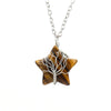 Simple Style Star Natural Stone Ferroalloy Patchwork Pendant Necklace