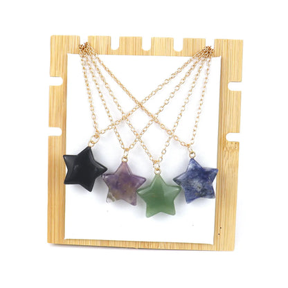 Simple Style Star Natural Stone Handmade Pendant Necklace 1 Piece