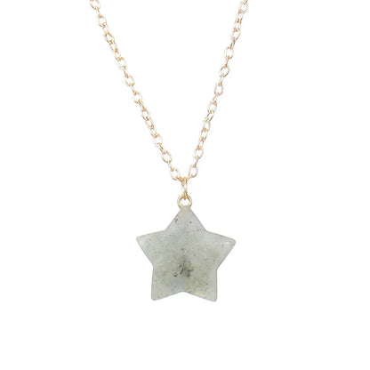 Simple Style Star Natural Stone Handmade Pendant Necklace 1 Piece