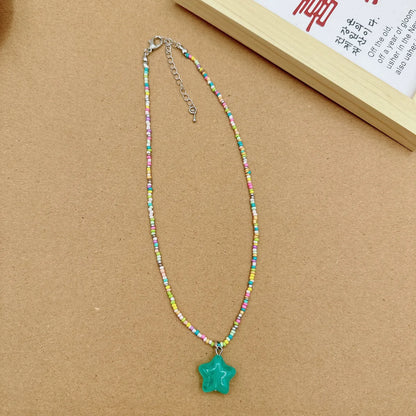 Simple Style Star Seed Bead Wholesale Pendant Necklace