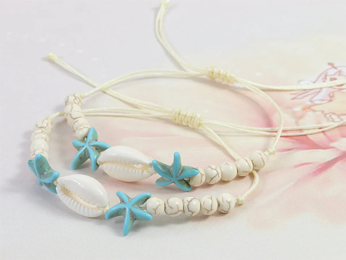 Simple Style Star Shell Couple Unisex Bracelets