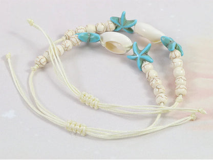 Simple Style Star Shell Couple Unisex Bracelets