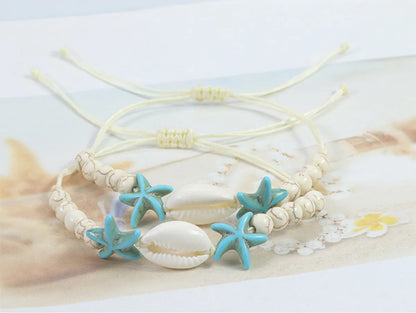 Simple Style Star Shell Couple Unisex Bracelets