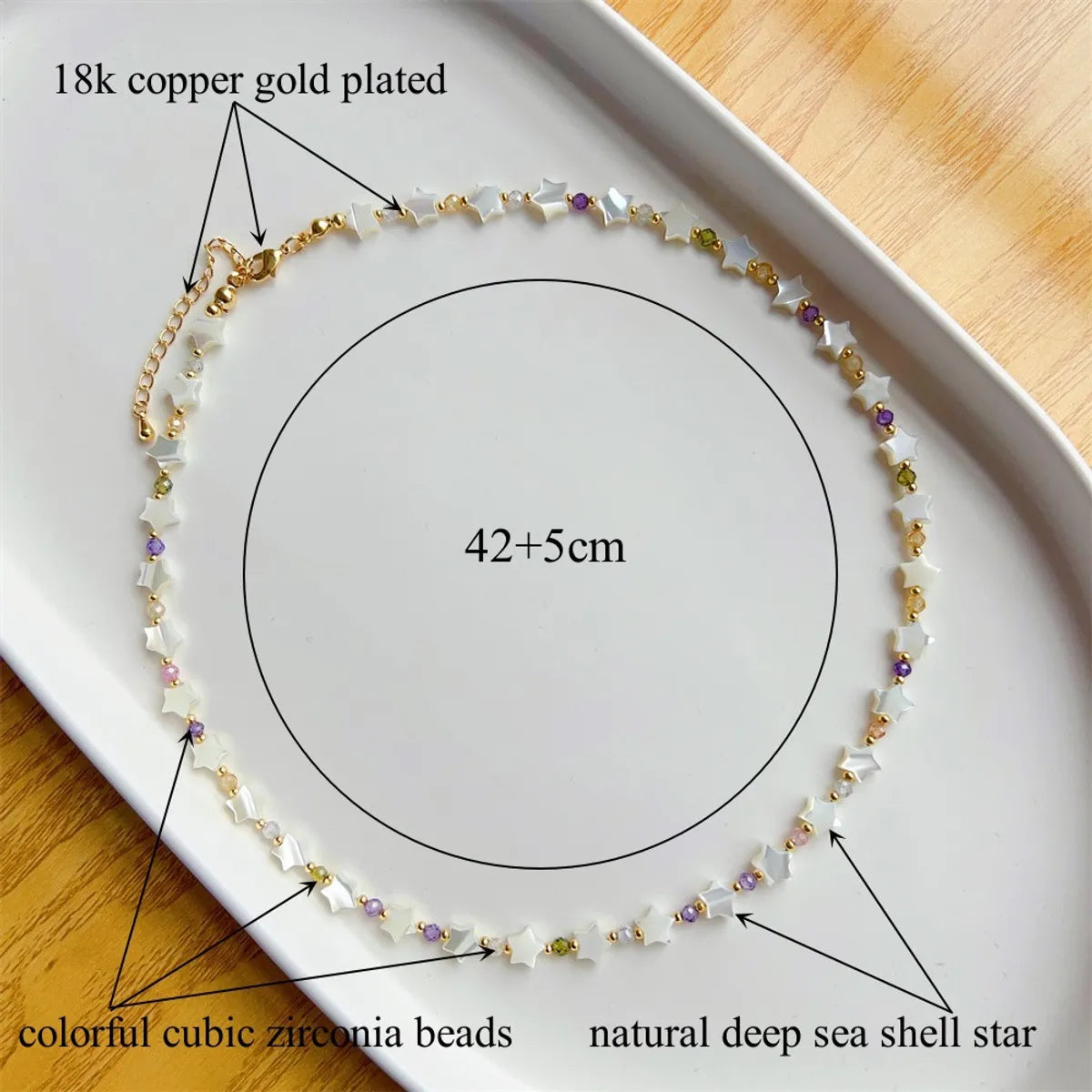 Simple Style Star Shell Patchwork Women's Necklace