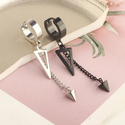 Simple Style Star Spider Skull Stainless Steel Chain Drop Earrings 1 Piece