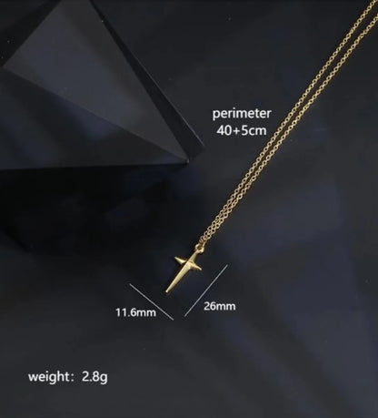 Simple Style Star Stainless Steel 18K Gold Plated Unisex Pendant Necklace