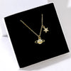 Simple Style Star Stainless Steel Copper Gold Plated Zircon Necklace In Bulk