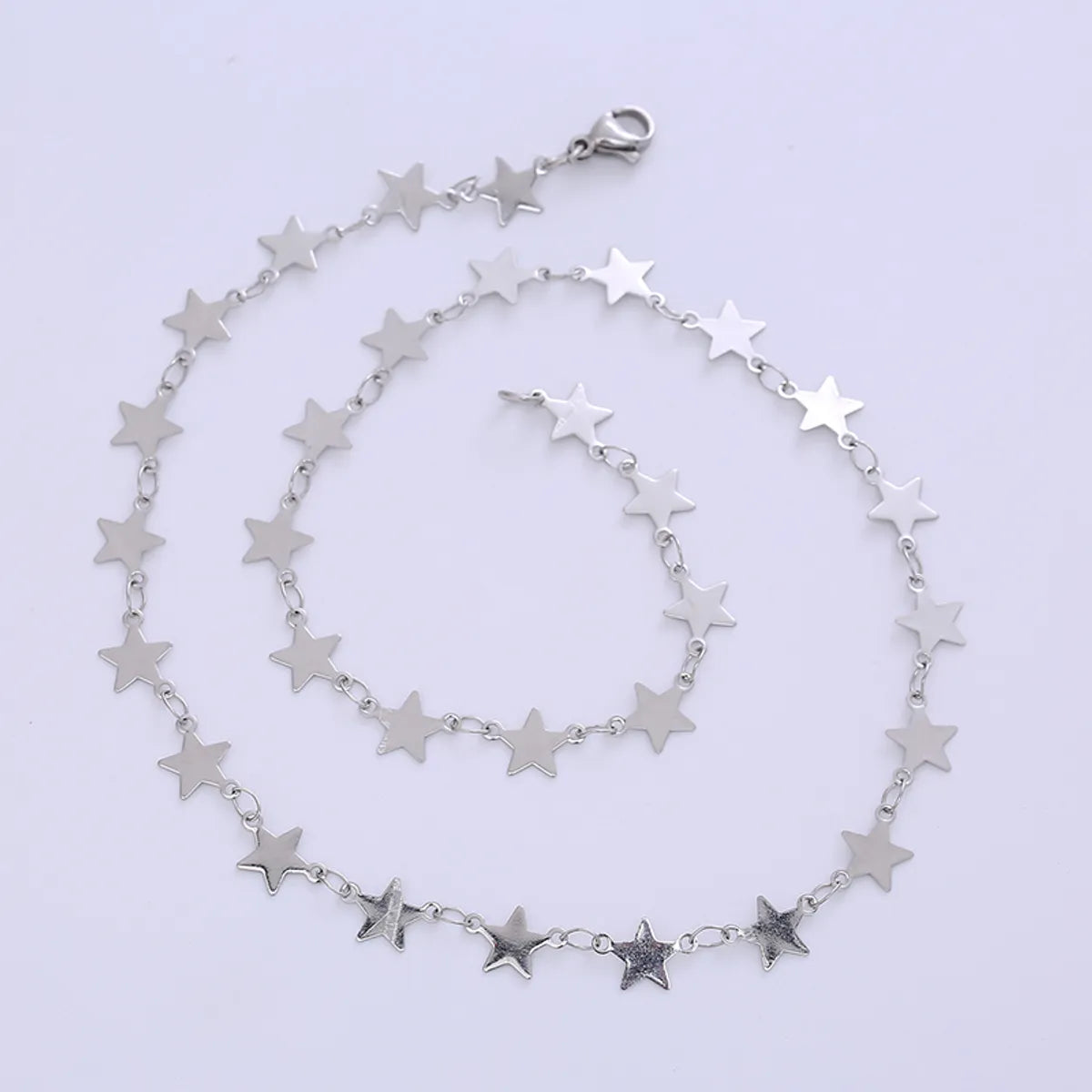 Simple Style Star Stainless Steel Plating Chain Choker