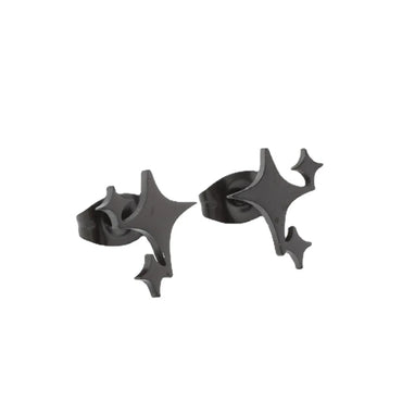 Simple Style Star Stainless Steel Plating Ear Studs 1 Pair