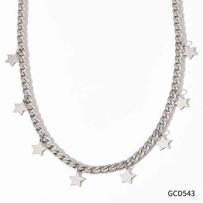 Simple Style Star Stainless Steel Plating Necklace 1 Piece