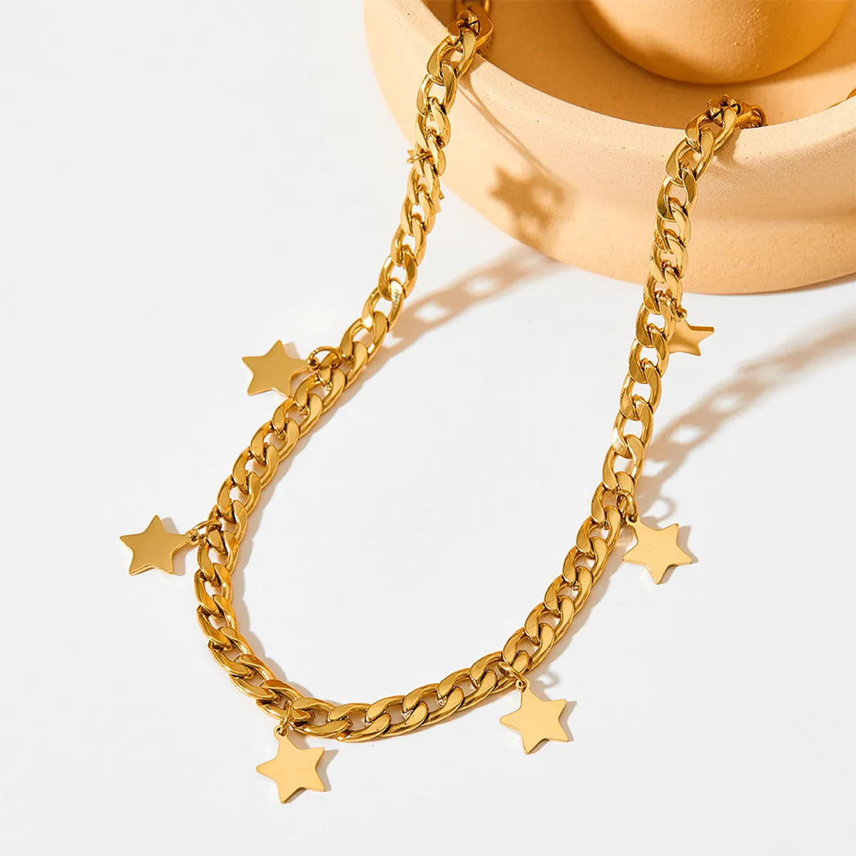 Simple Style Star Stainless Steel Plating Necklace 1 Piece