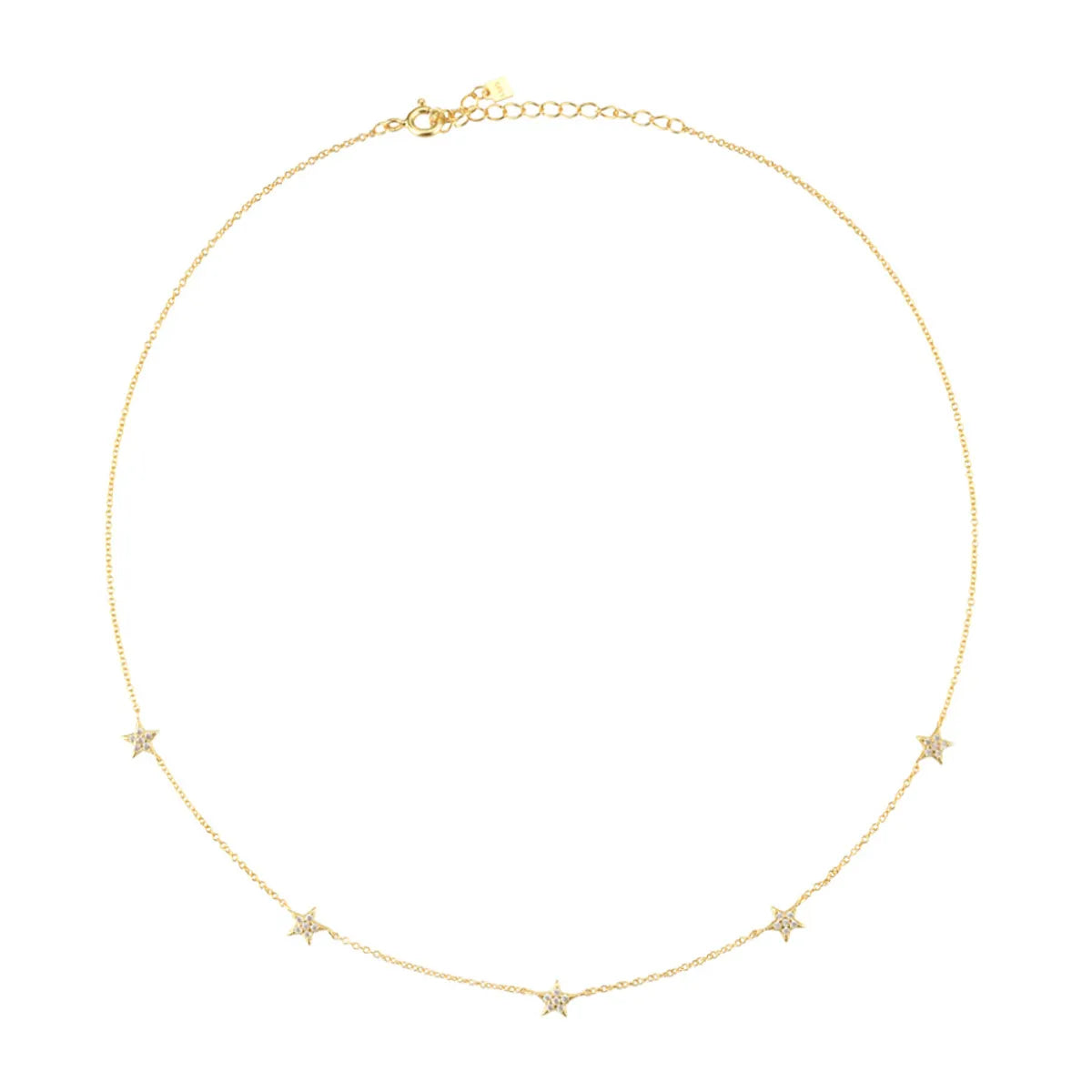 Simple Style Star Sterling Silver 18k Gold Plated White Gold Plated Pendant Necklace