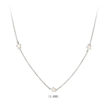 Simple Style Star Sterling Silver Plating Gold Plated Necklace