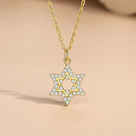 Simple Style Star Sterling Silver Plating Inlay Zircon Pendant Necklace