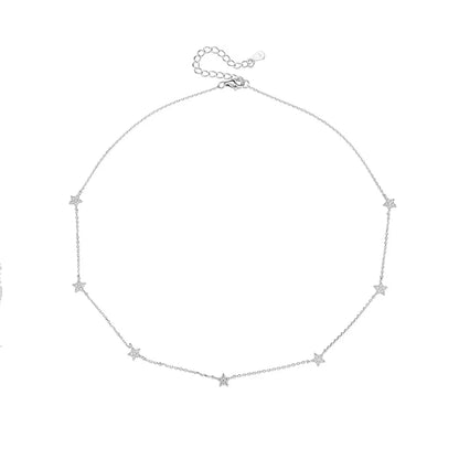 Simple Style Star Sterling Silver Plating Necklace