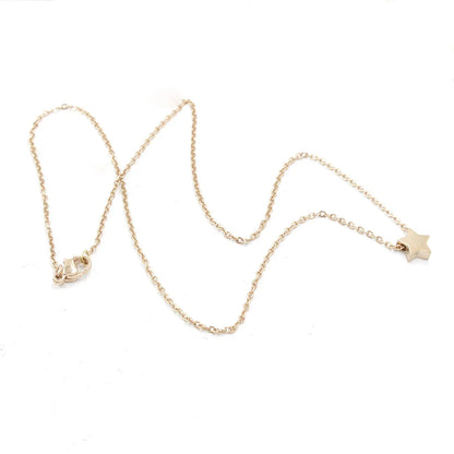 Simple Style Star Titanium Steel Plating 18k Gold Plated Rose Gold Plated Necklace