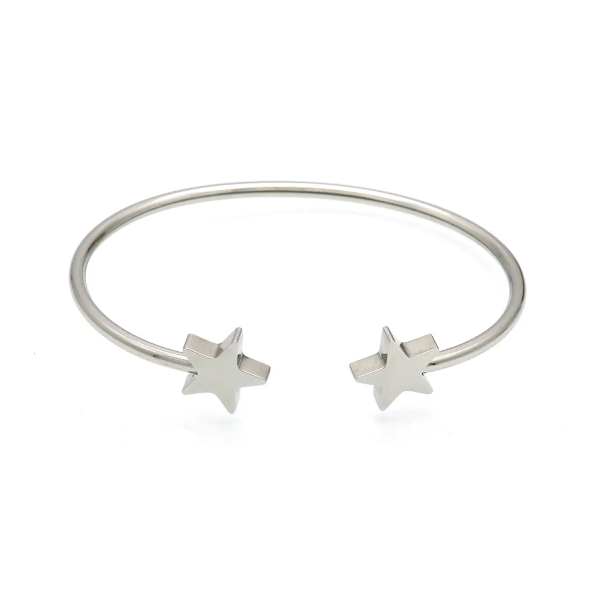 Simple Style Star Titanium Steel Plating Gold Plated Bangle