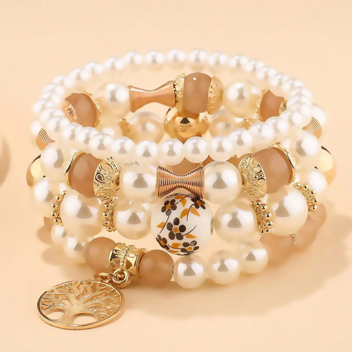 Simple Style Starfish Alloy Beaded Women's Bracelets