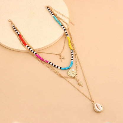 Simple Style Starfish Gold Plated Alloy Wholesale Necklace