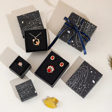 Simple Style Starry Sky Paper Jewelry Boxes