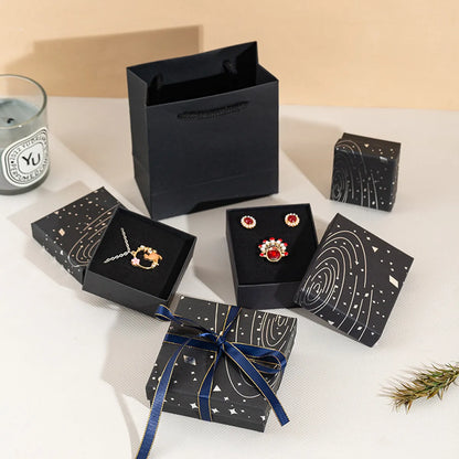 Simple Style Starry Sky Paper Jewelry Boxes