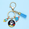 Simple Style Streetwear Astronaut Rocket Glass Bag Pendant Keychain