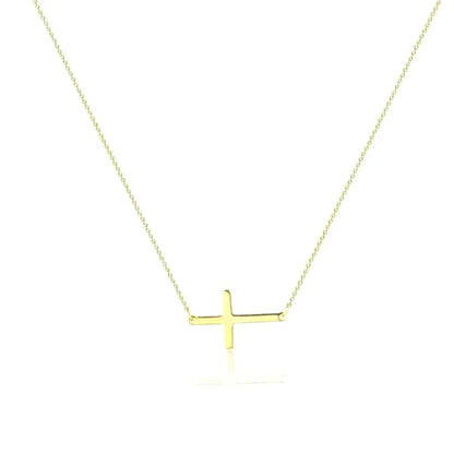 Simple Style Streetwear Cross Sterling Silver Plating Pendant Necklace